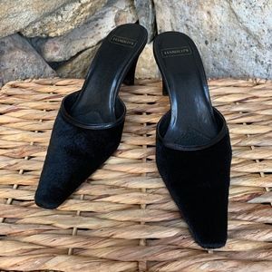 Harold's Black Calf Hair Mules-Size 7N (Narrow)